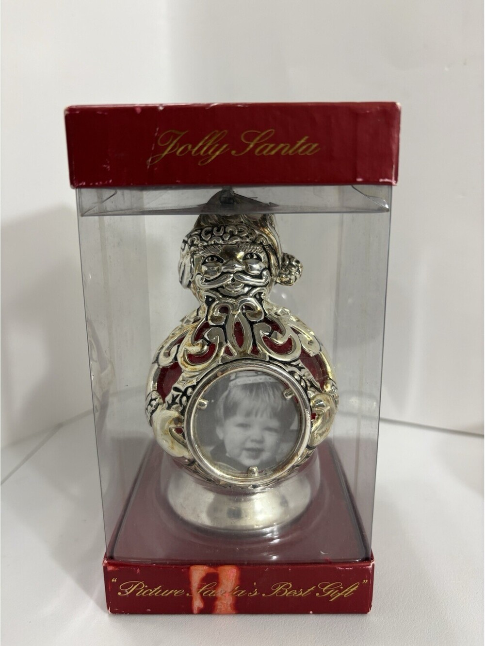 Lenox Silverplated Santa Picture Frame Christmas Deco Box